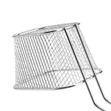 8Pcs Mini Stainless Steel Chips Deep Fry Baskets Food Presentation Strainer Potato Cooking Tool - 45-Degree Angle