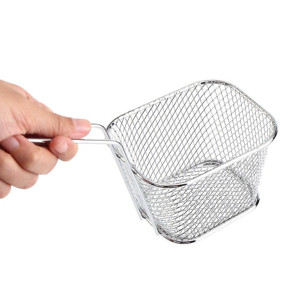 8Pcs Mini Stainless Steel Chips Deep Fry Baskets Food Presentation Strainer Potato Cooking Tool