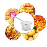 8Pcs Mini Stainless Steel Chips Deep Fry Baskets Food Presentation Strainer Potato Cooking Tool - Extra Image