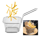 8Pcs Mini Stainless Steel Chips Deep Fry Baskets Food Presentation Strainer Potato Cooking Tool - Extra Image