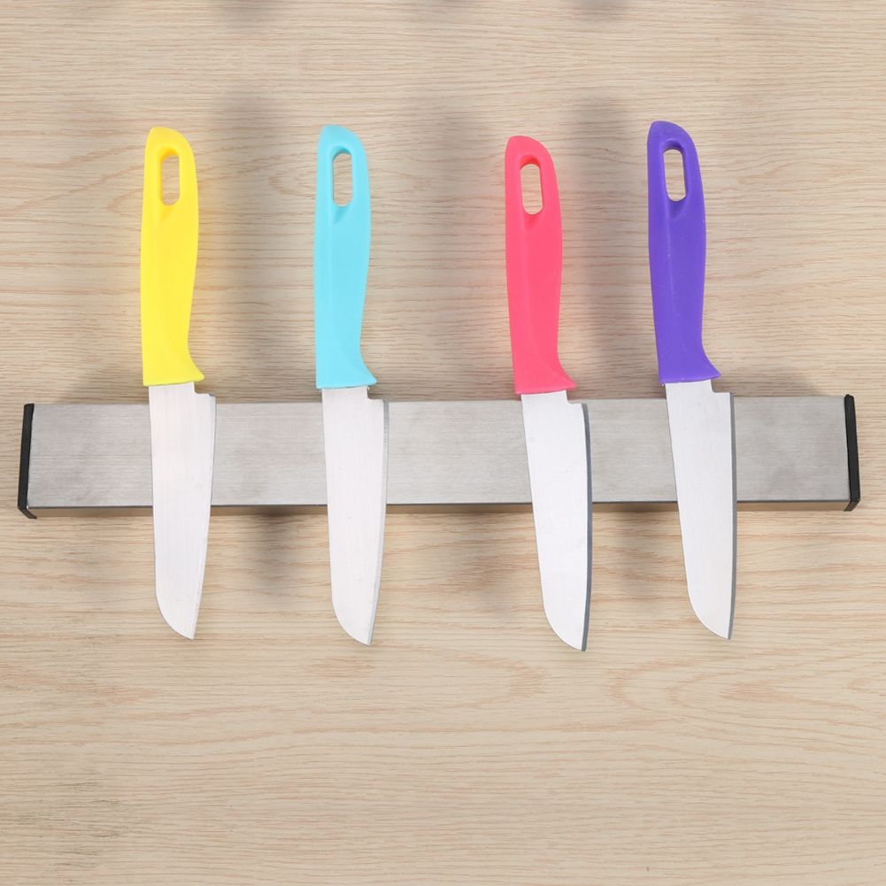 Multi Purpose Stainless Steel Magnetic Knives Rack Holder Home Kitchen Tool Organizer 31CM