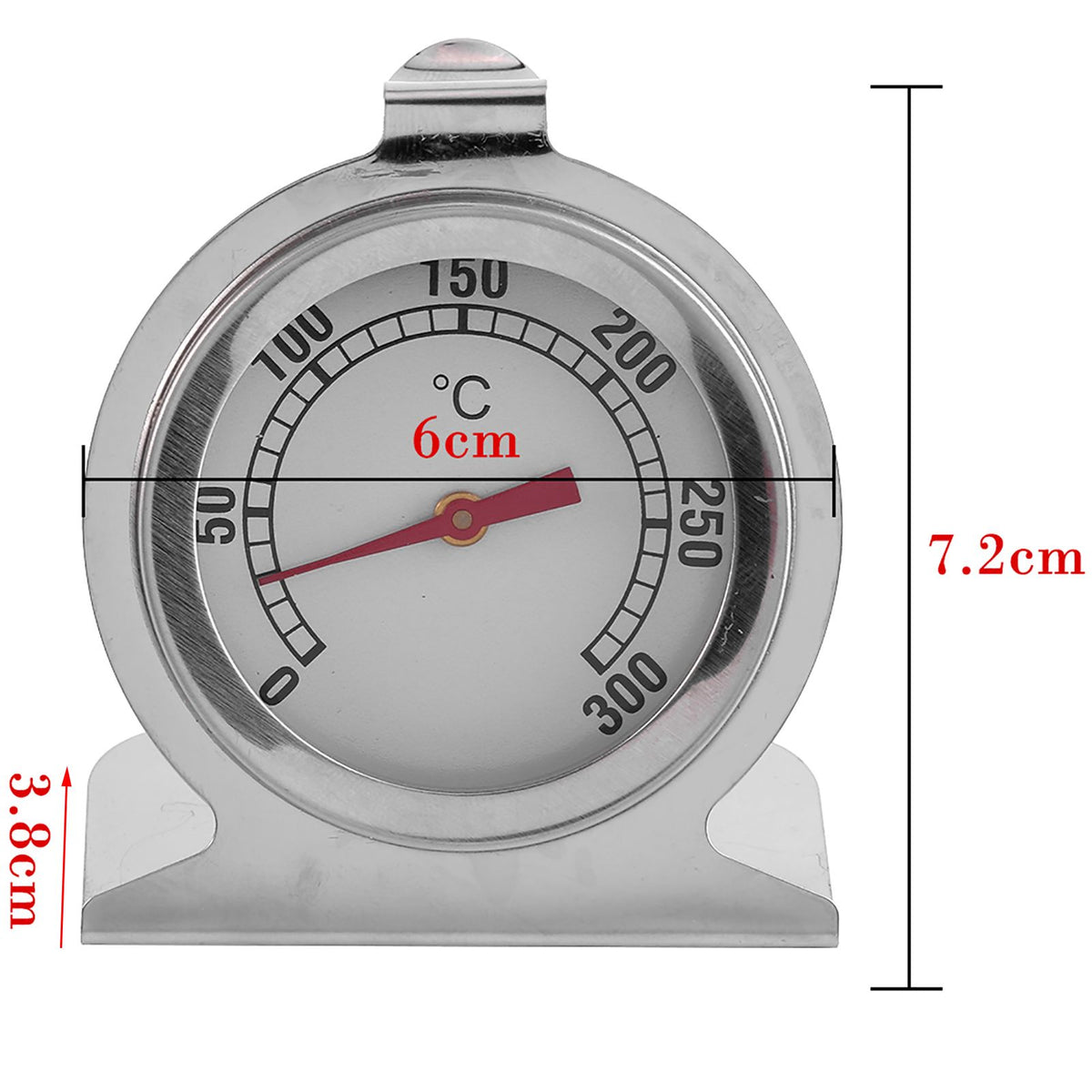 1Pc Stainless Steel Oven Thermometer Kitchen Baking Temperature Measuring Tool Hot