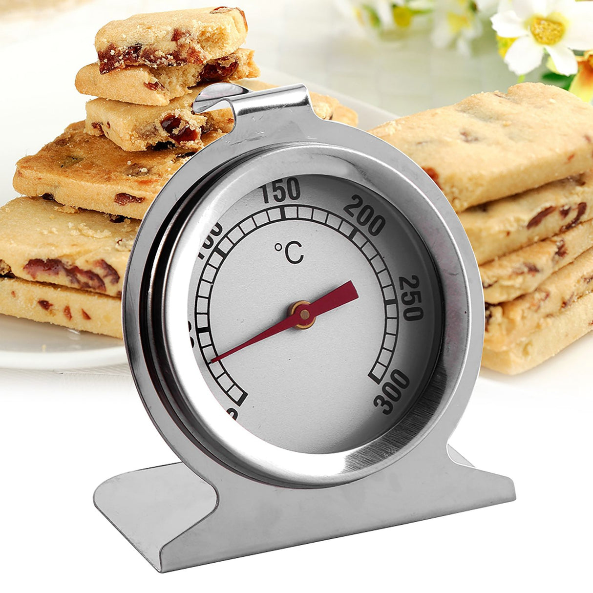 1Pc Stainless Steel Oven Thermometer Kitchen Baking Temperature Measuring Tool Hot