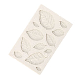 3D Silicone Leaves Fondant Cake Mold Creative Chocolate Sugarcraft Mould Decorating DIY Tool - Front View