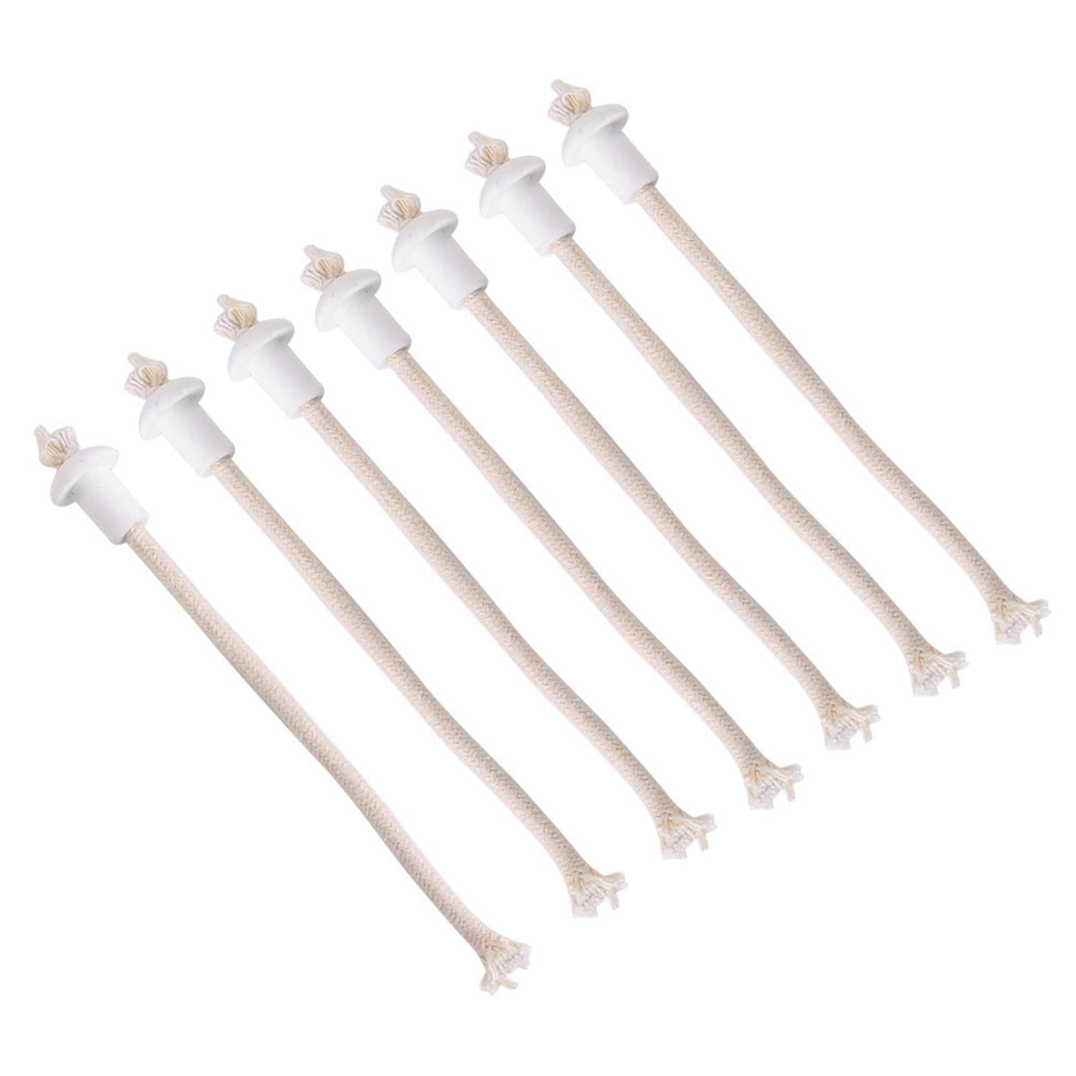 7Pcs Ceramic Holders Torch Wine Bottle Oil Candle Lamp Heat Resistant Kerosene Wick