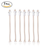 7Pcs Ceramic Holders Torch Wine Bottle Oil Candle Lamp Heat Resistant Kerosene Wick