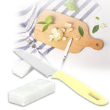 10000# Grit Natural Double Side Whetstone Sharpener Knife Sharpening Stone Knives Grindstone - Top-Down View