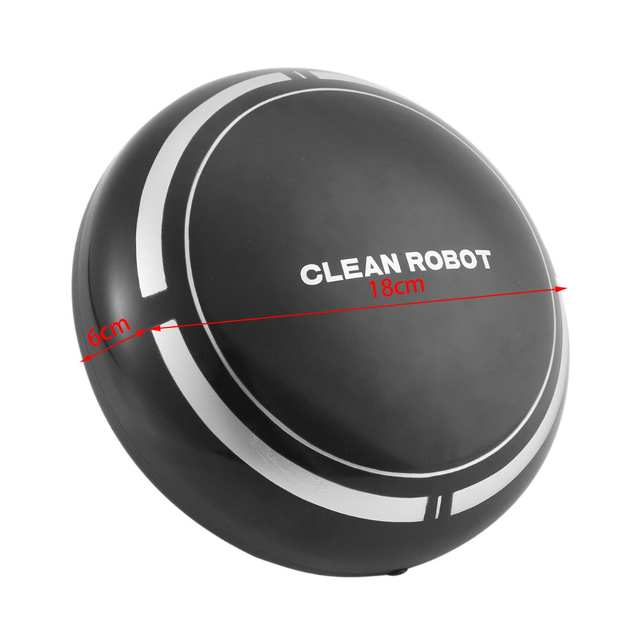 USB Rechargeable Smart Automatic Robotic Household Floor Cleaner Dust Sweeping Machine Black