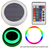 Solar RGB Decoration Lamp LED Pond Swimming Pool Floating Fountain Light with Remote Control
