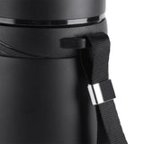 1Pc 900ml Stainless Steel Water Thermal Cup Tea Coffee Travel Drink Bottle (Black) - Close-Up Angle