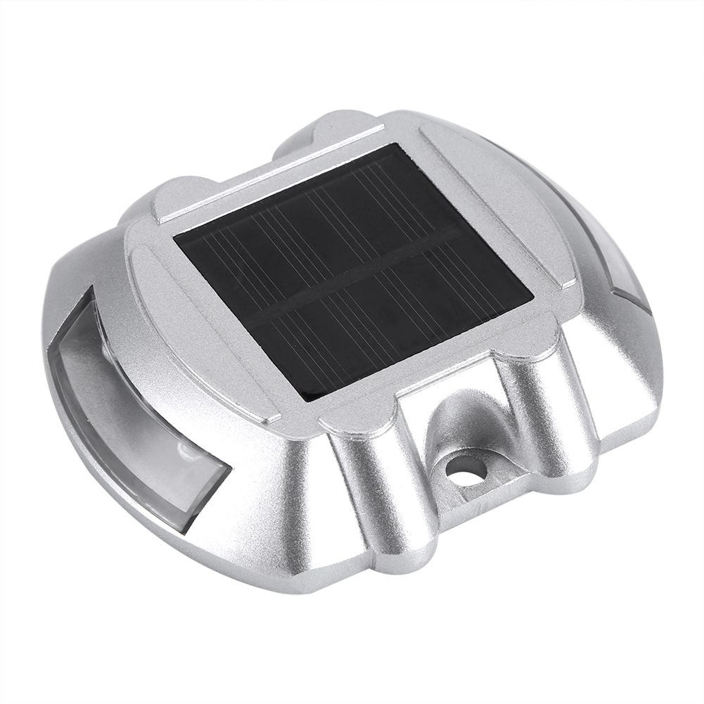 Casting Aluminum Solar Power Waterproof 6 LED Lamp Outdoor Road Driveway Pathway Light Blue