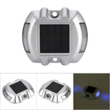 Casting Aluminum Solar Power Waterproof 6 LED Lamp Outdoor Road Driveway Pathway Light Blue - 45-Degree Angle