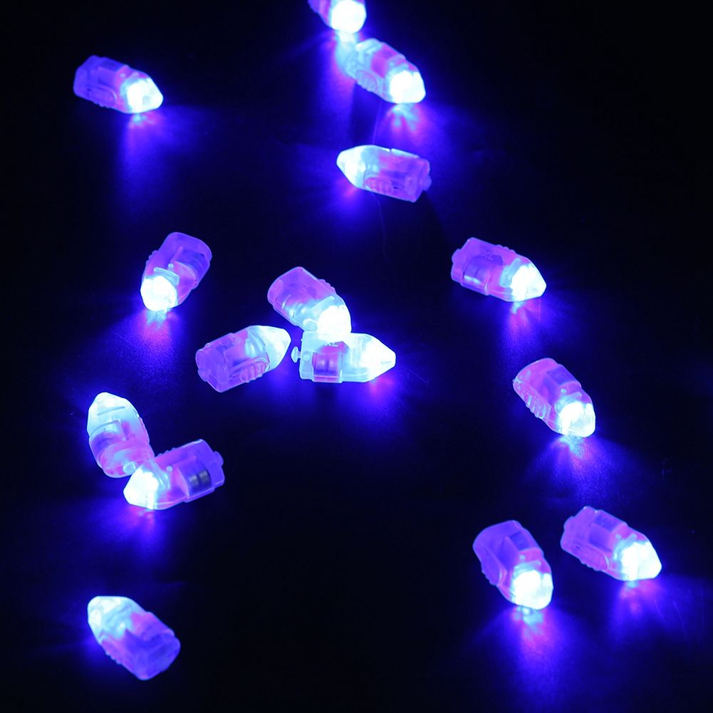 1 Set/50Pcs Waterproof LED Lights for Paper Lantern Ballon Wedding Party Decor Blue