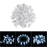 1 Set/50Pcs Waterproof LED Lights for Paper Lantern Ballon Wedding Party Decor White