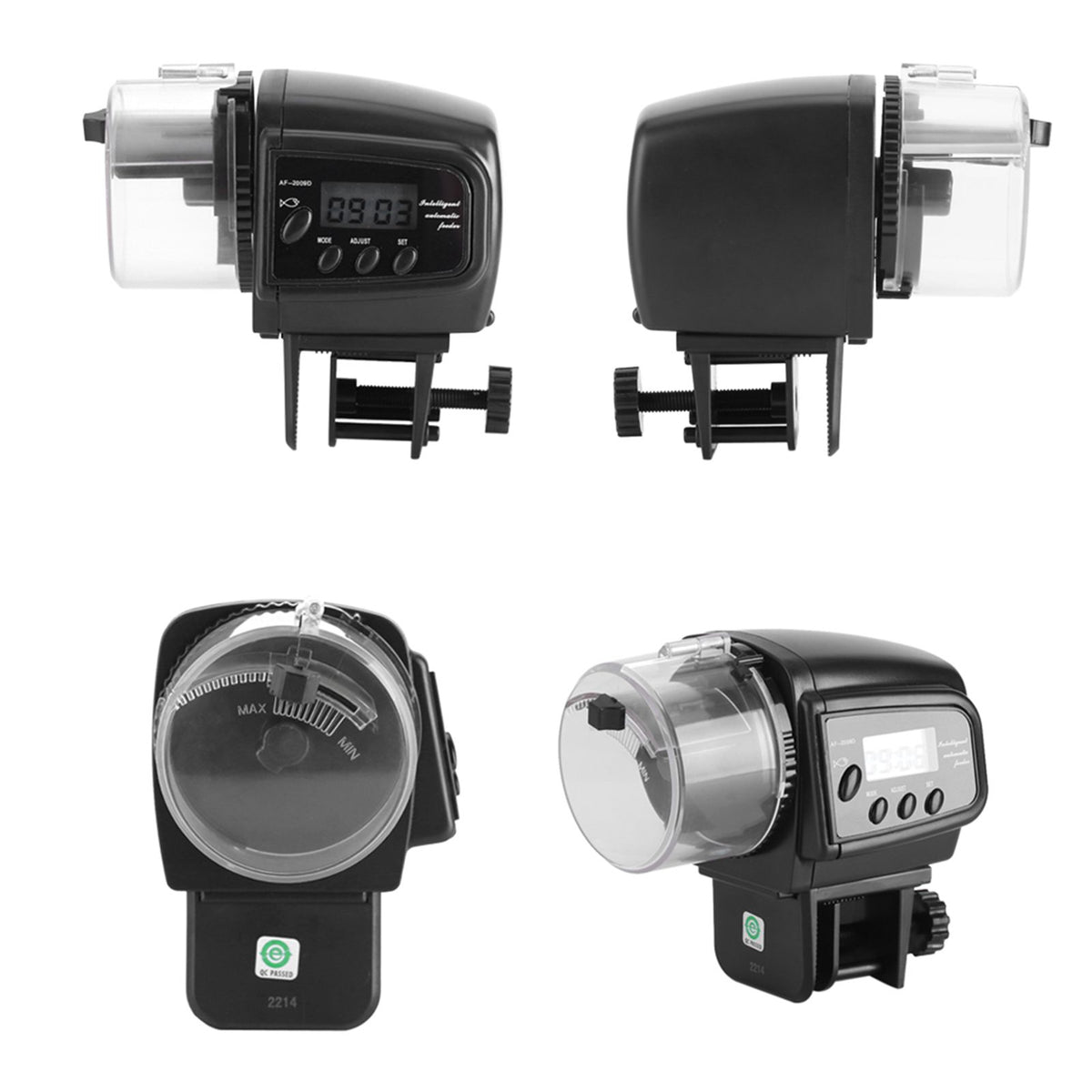 Digital LCD Electronic Fish Feeder Dispenser Timer Automatic Aquarium Tank Food Feeding Machine