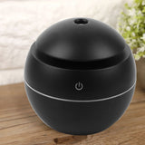 USB Essential LED Touch Aroma Ultrasonic Humidifier Oil Diffuser Air Purifier Black - 45-Degree Angle