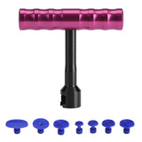 T Bar Car Body Panel Paintless Automobile Dent Removal Repair Lifter Tool 18Pcs Puller Tabs - Front View