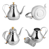 1.2L Stainless Steel Gooseneck Pour Coffee Drip Kettle Tea Filter Pot Indoor