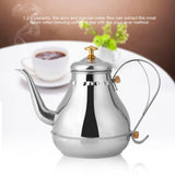 1.2L Stainless Steel Gooseneck Pour Coffee Drip Kettle Tea Filter Pot Indoor - Rear View