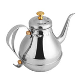 1.2L Stainless Steel Gooseneck Pour Coffee Drip Kettle Tea Filter Pot Indoor - Close-Up Angle