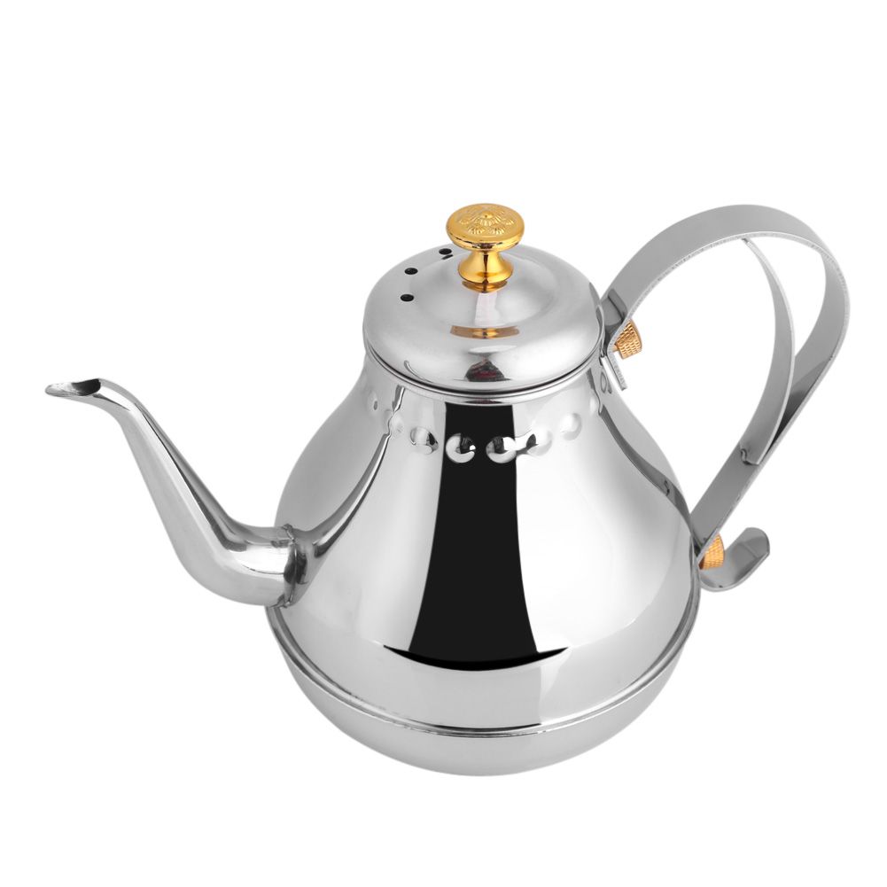 1.2L Stainless Steel Gooseneck Pour Coffee Drip Kettle Tea Filter Pot Indoor