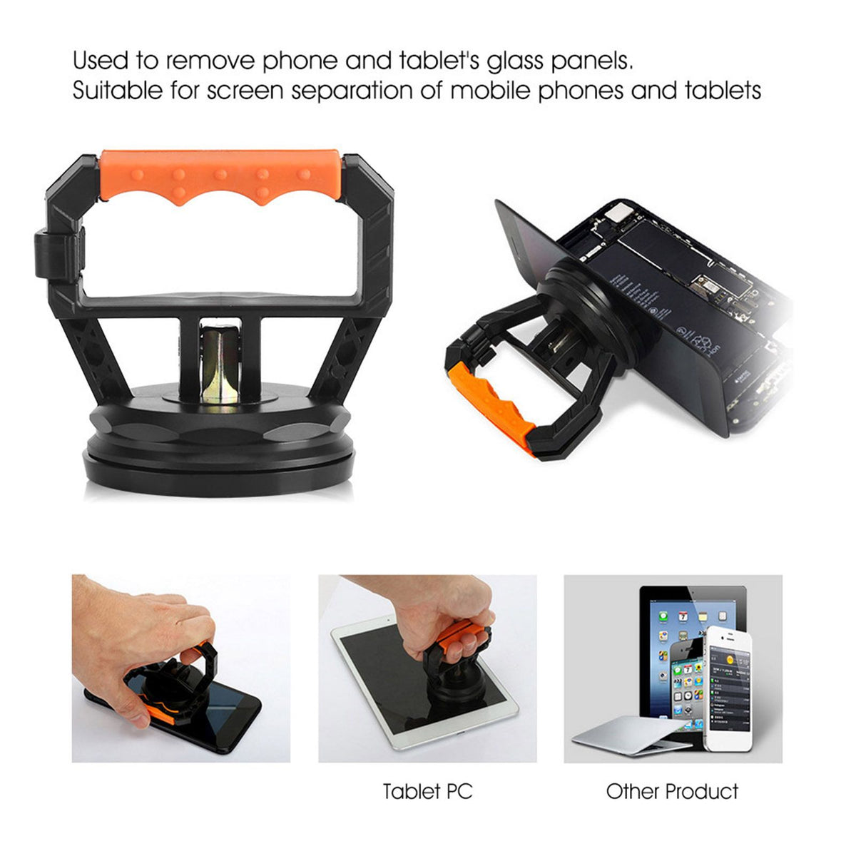 JAKEMY Cell Phone/Tablet Glass Screen Repair Disassemble Sucker Tool Suction Cup Holder
