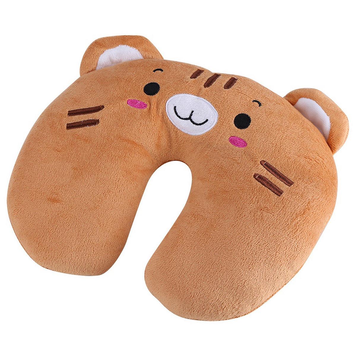 Animal Travel Neck PP Cotton Pillow Soft U Shaped Car Head Rest Toy Cushion Tiger