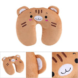 Animal Travel Neck PP Cotton Pillow Soft U Shaped Car Head Rest Toy Cushion Tiger