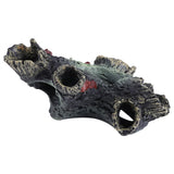 Artificial Resin Aqua Aquarium Dead Wood Fish To avoid Hole Tank Ornament Decor - Rear View
