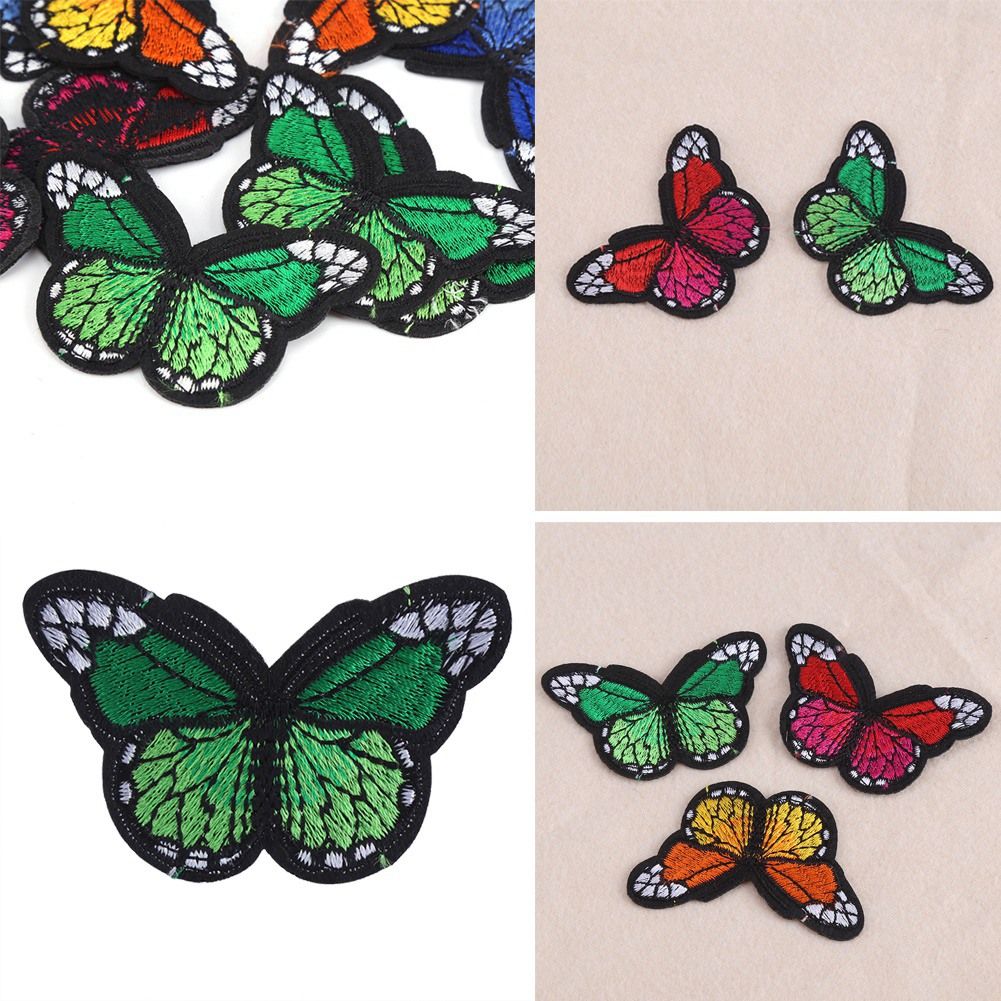 12pcs/set Embroidered Fabric Patches Sew Iron On Bag Clothes Applique Craft DIY Decoration