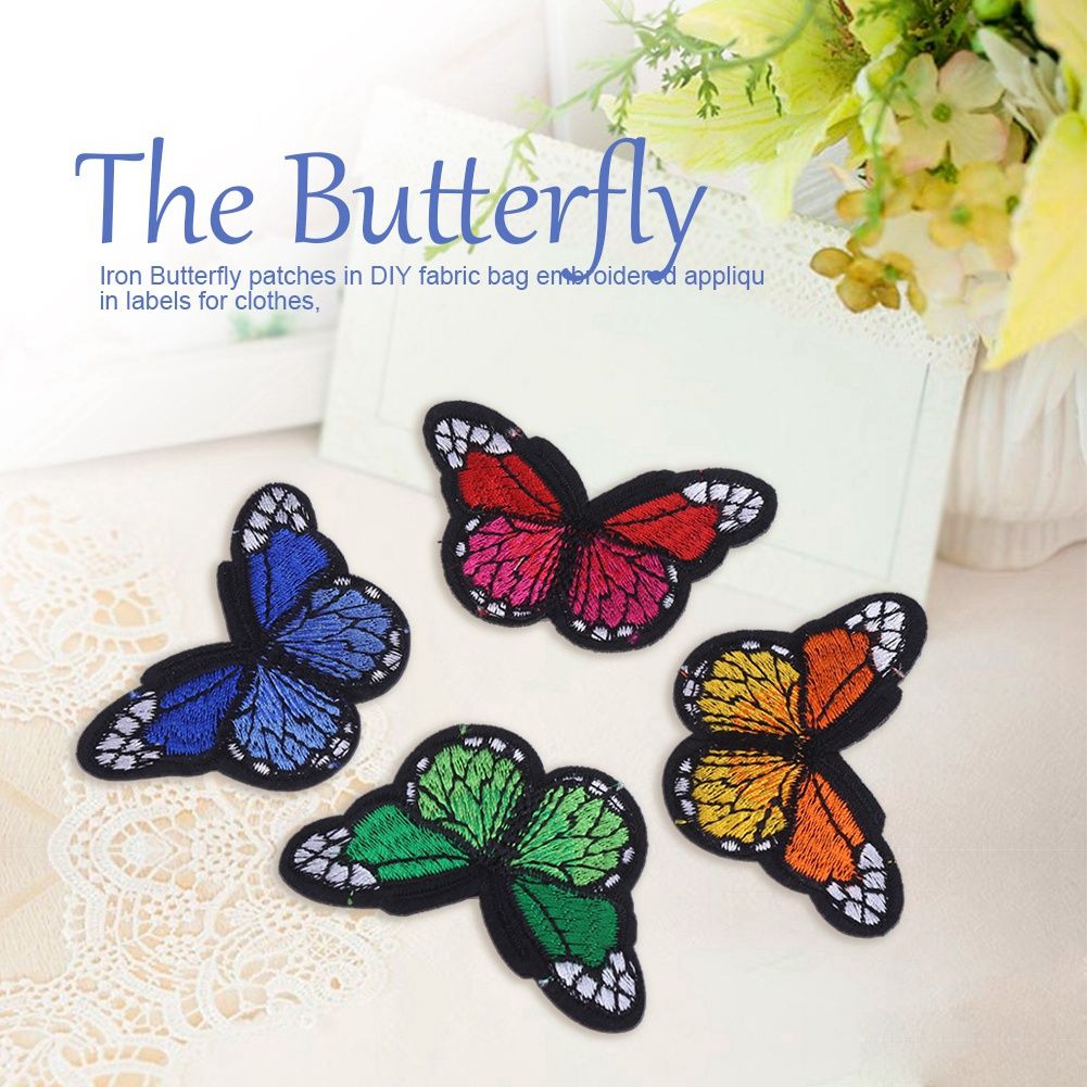 12pcs/set Embroidered Fabric Patches Sew Iron On Bag Clothes Applique Craft DIY Decoration