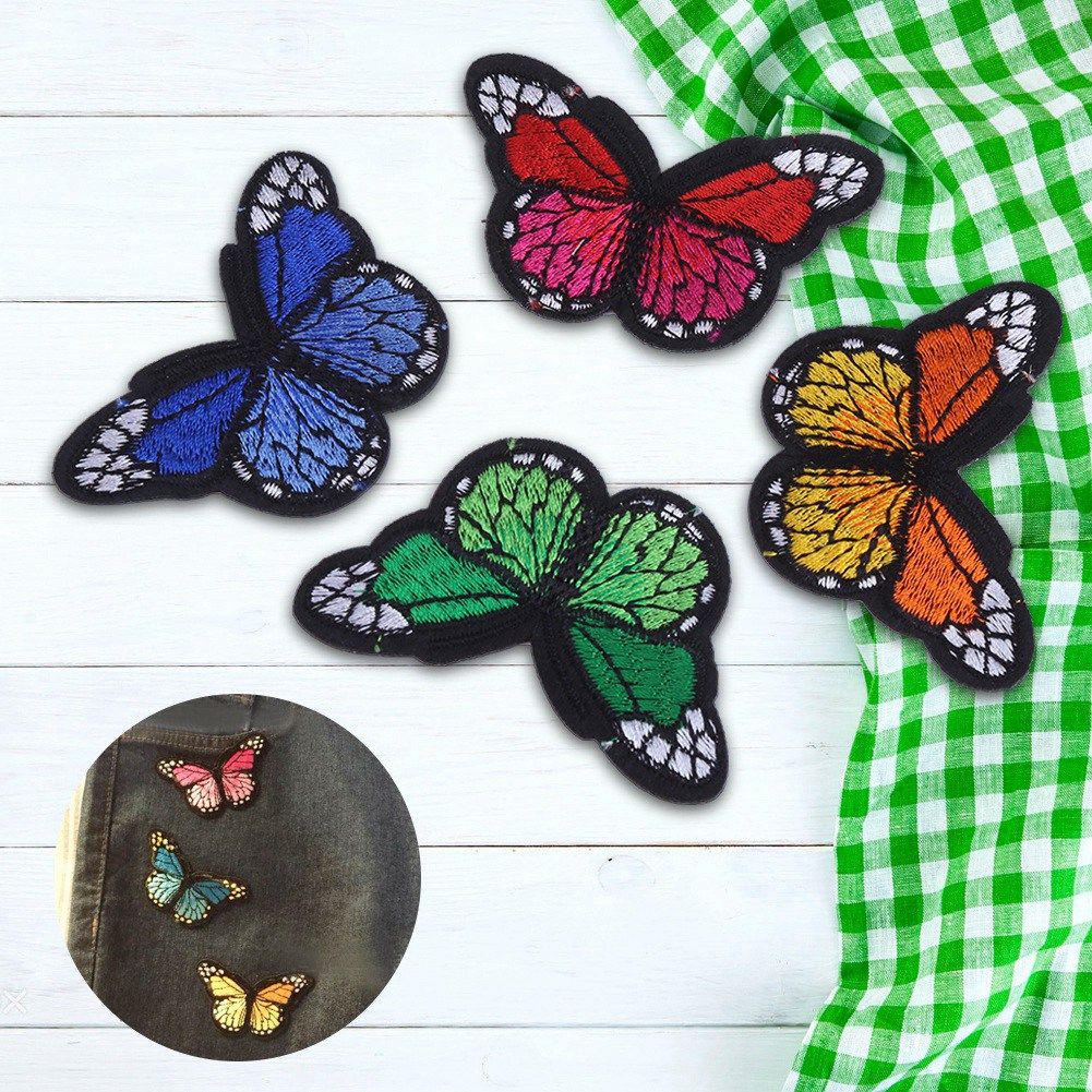 12pcs/set Embroidered Fabric Patches Sew Iron On Bag Clothes Applique Craft DIY Decoration