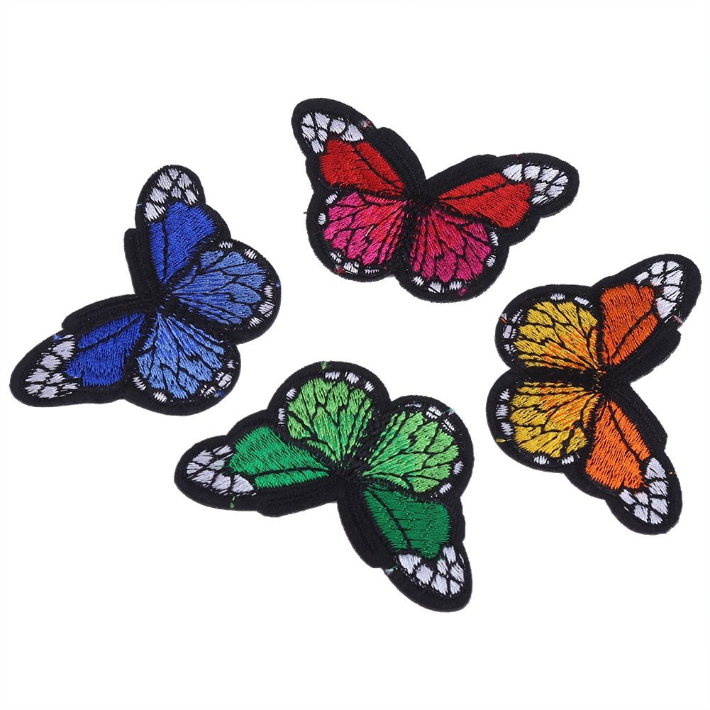 12pcs/set Embroidered Fabric Patches Sew Iron On Bag Clothes Applique Craft DIY Decoration