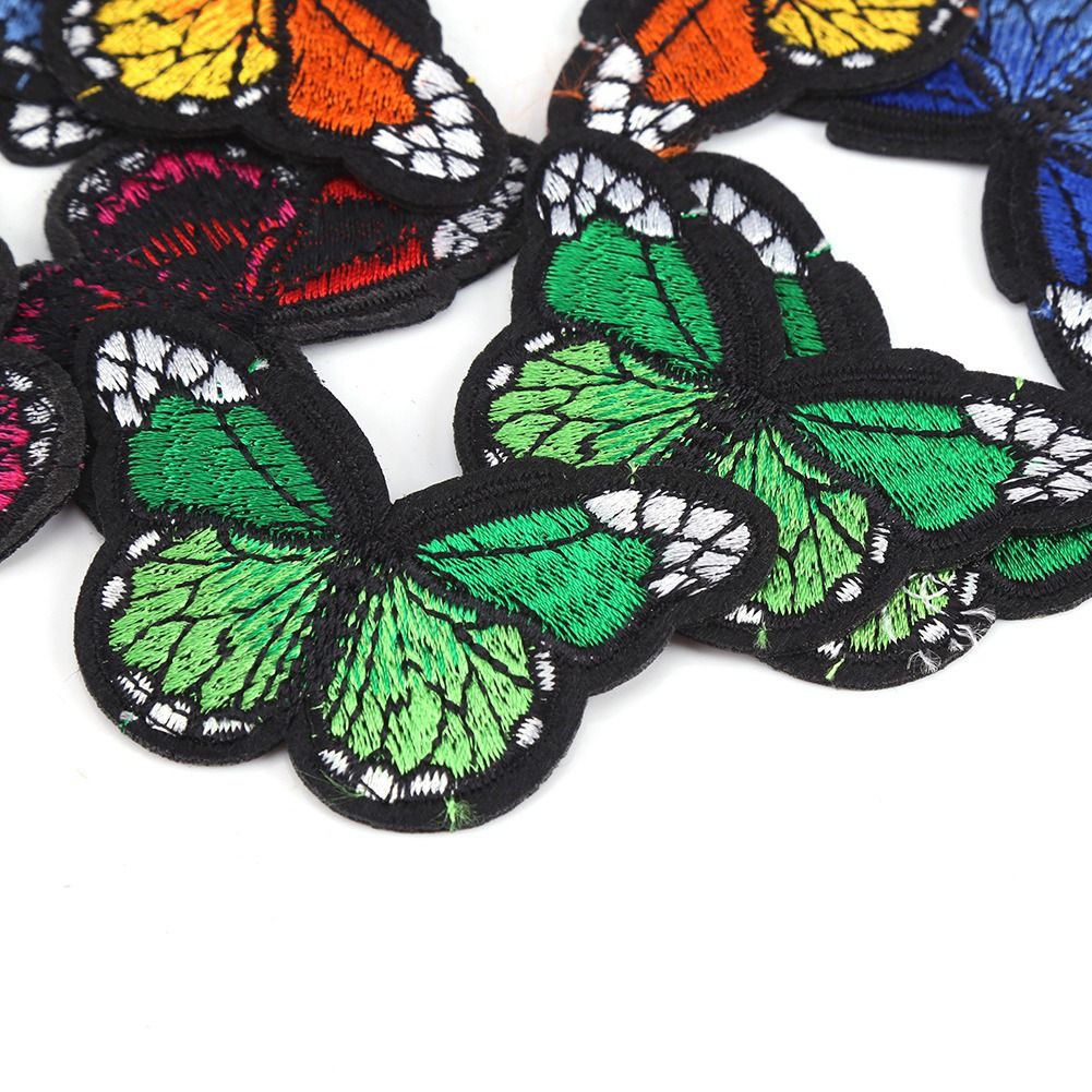 12pcs/set Embroidered Fabric Patches Sew Iron On Bag Clothes Applique Craft DIY Decoration