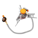 3500W Portable Outdoor Picnic Gas Burner Foldable Backpacking Camping Mini Metal Stove - Side View