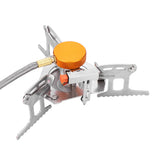 3500W Portable Outdoor Picnic Gas Burner Foldable Backpacking Camping Mini Metal Stove - Rear View