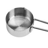 8pcs set Stainless Steel Measuring Cups&Spoons Kit Sugar Coffee Milk Kitchen Gadget Baking Tool - Rear View