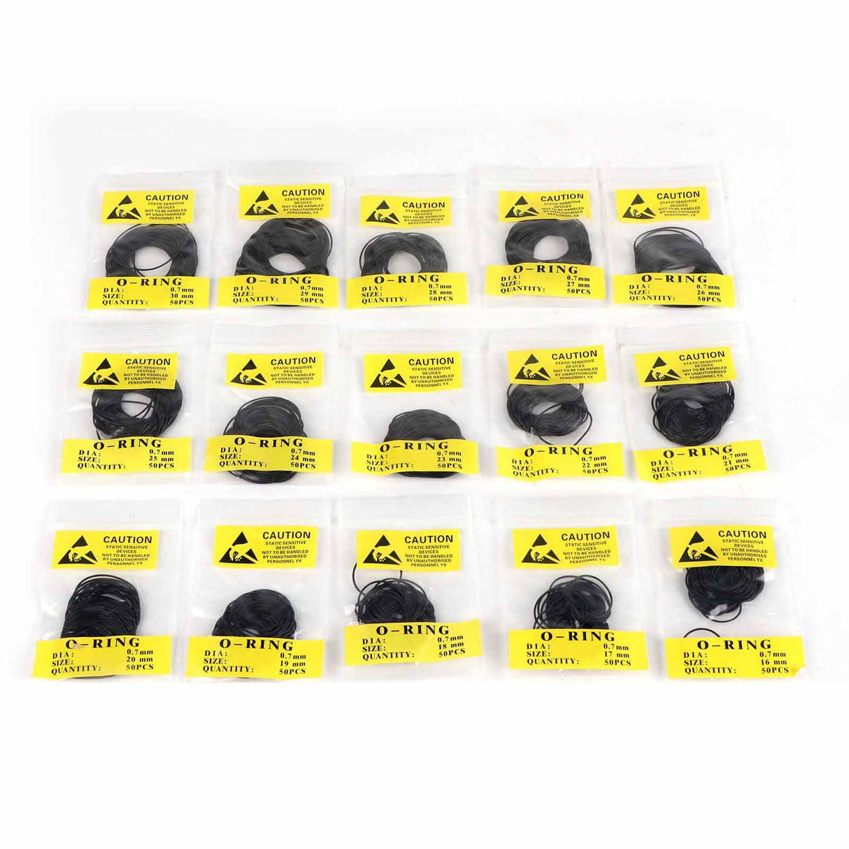 750pcs Set 12mm30mm Universal Rubber O Ring Watch Back Cover Seal Gaskets (0.7mm)