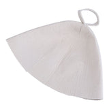 White Wool Felt Sauna Hat Cap for Russian Banya Sauna Hut With Hang Loop Supply