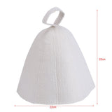 White Wool Felt Sauna Hat Cap for Russian Banya Sauna Hut With Hang Loop Supply - Extra Image