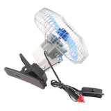 12V 25W Mini Portable Auto Vehicle Clip On Cooling Oscillating Fan for Car Truck Dashboard - Rear View