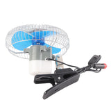 12V 25W Mini Portable Auto Vehicle Clip On Cooling Oscillating Fan for Car Truck Dashboard
