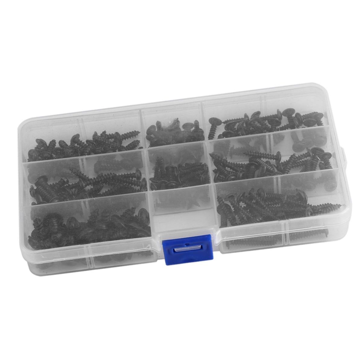 200Pcs Carbon Steel Round Head Self Tapping Screw Tools Accessories Set Screws Kit