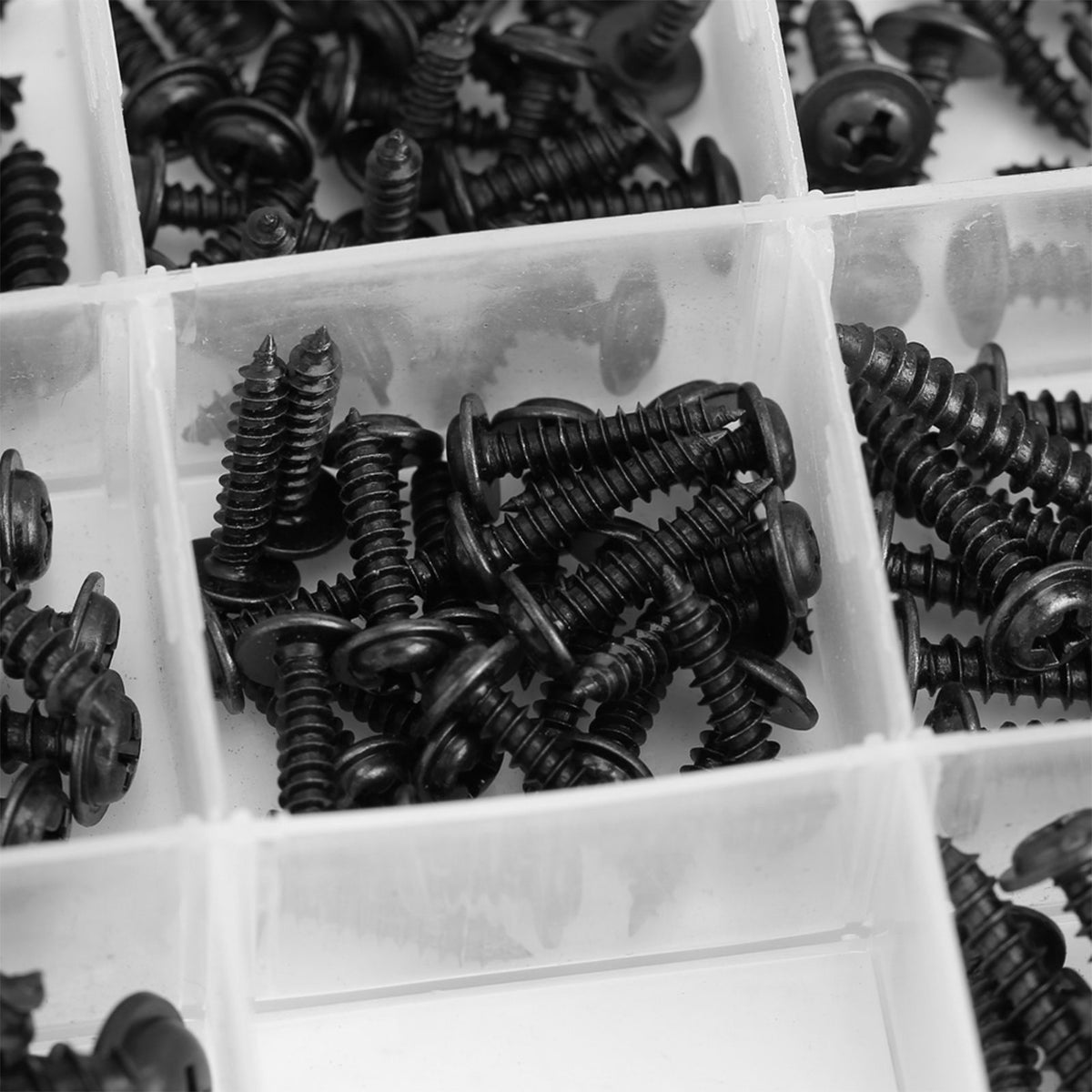 200Pcs Carbon Steel Round Head Self Tapping Screw Tools Accessories Set Screws Kit