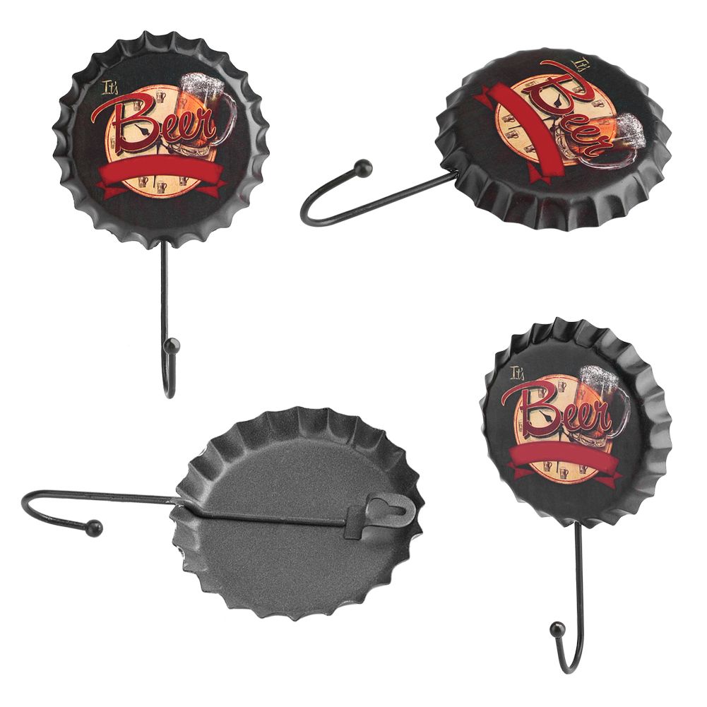 Retro Metal Bottle Cap Hook Tin Poster Wall Sign Pub Club Bar Coffee Restaurant Decor N Style