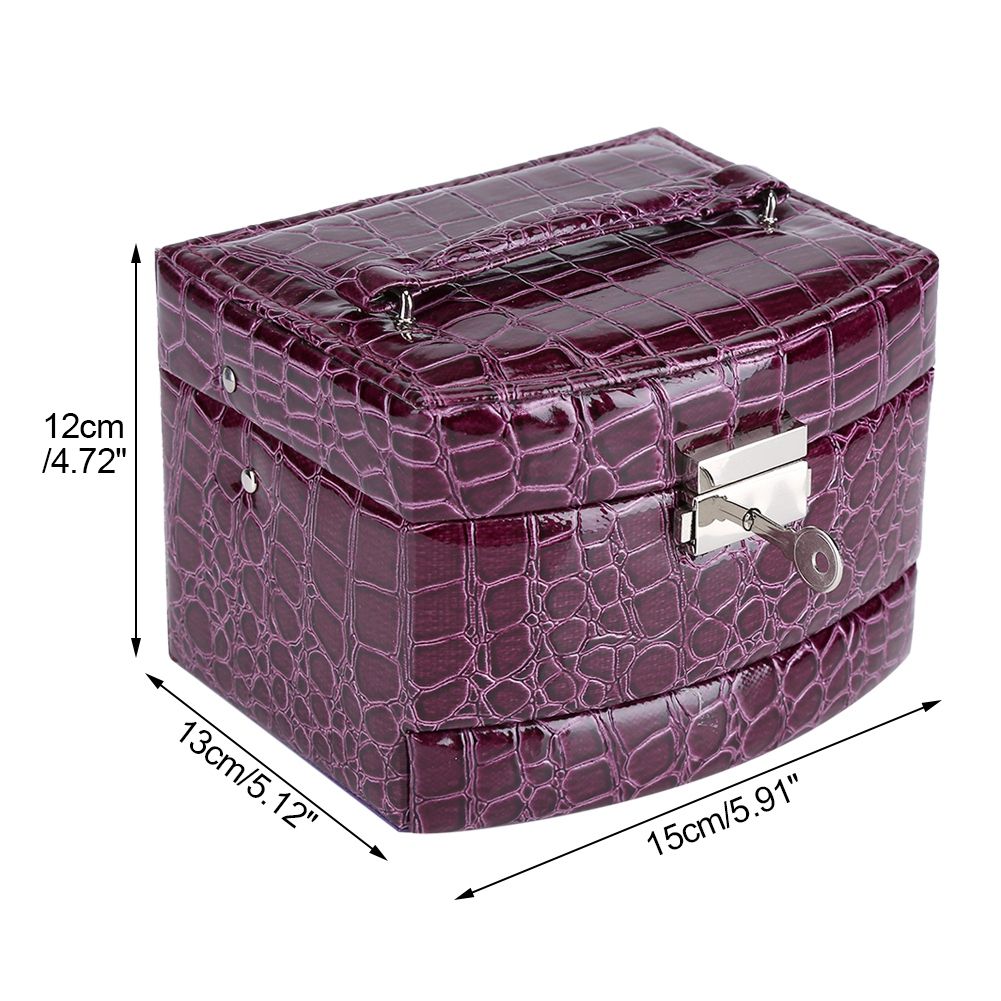 3 Layers Jewelry Necklace Ring Storage Box Case Lady Gift Home Supplies