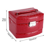 3 Layers Jewelry Necklace Ring Storage Box Case Lady Gift Home Supplies