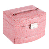 3 Layers Jewelry Necklace Ring Storage Box Case Lady Gift Home Supplies