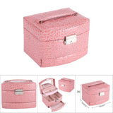 3 Layers Jewelry Necklace Ring Storage Box Case Lady Gift Home Supplies