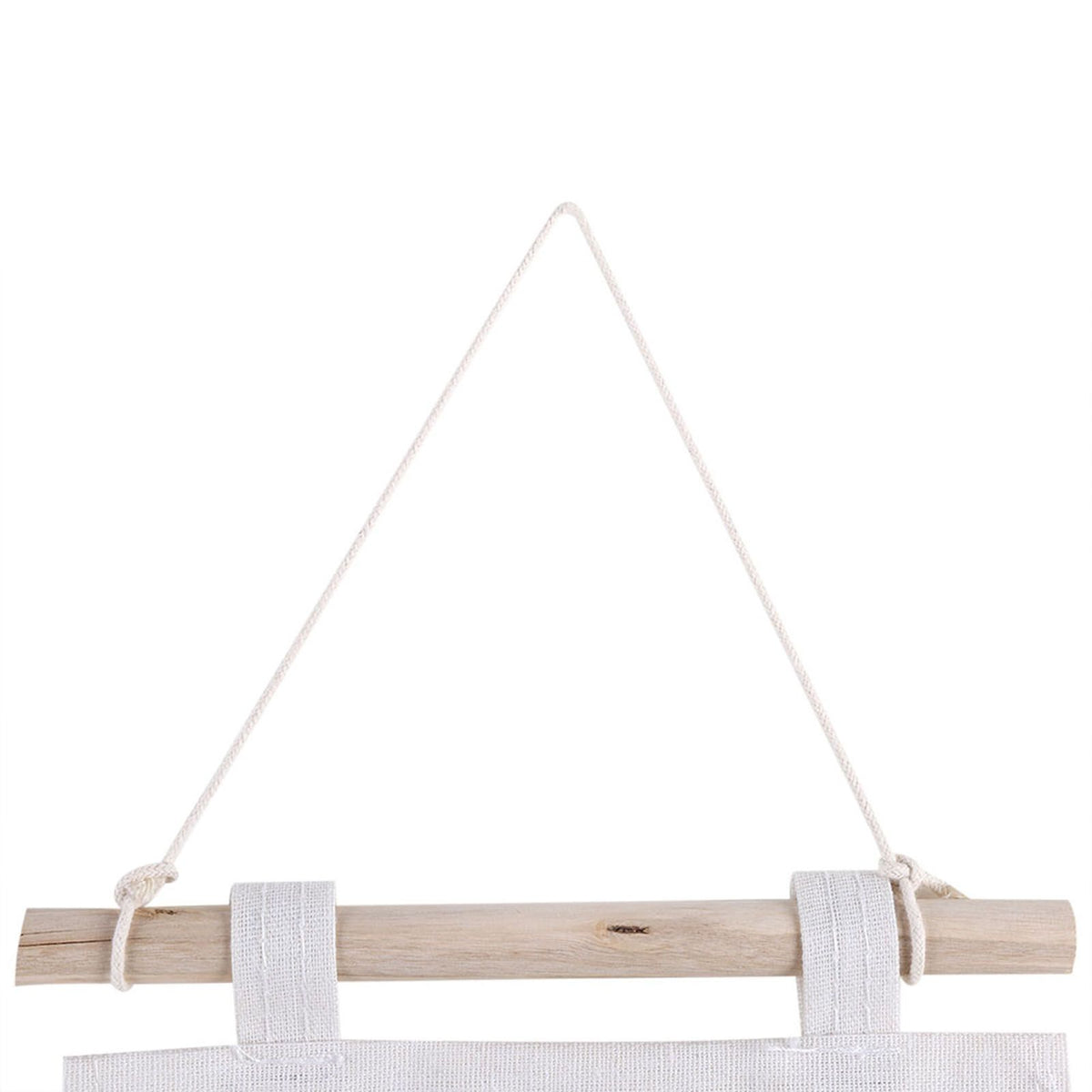 3 Pockets Cotton Linen Wall Hanging Storage Bag Door Pouch Bedroom Home Office Organizer Gray